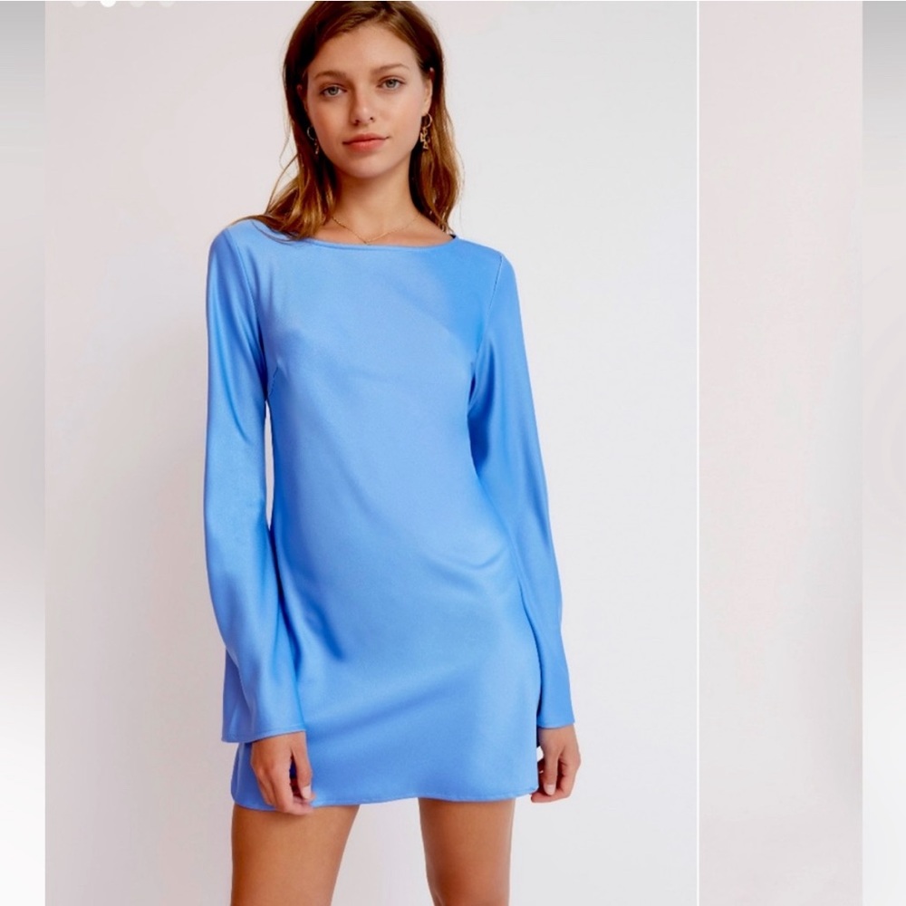 FINDERS KEEPERS BLUE DELILAH MINI DRESS